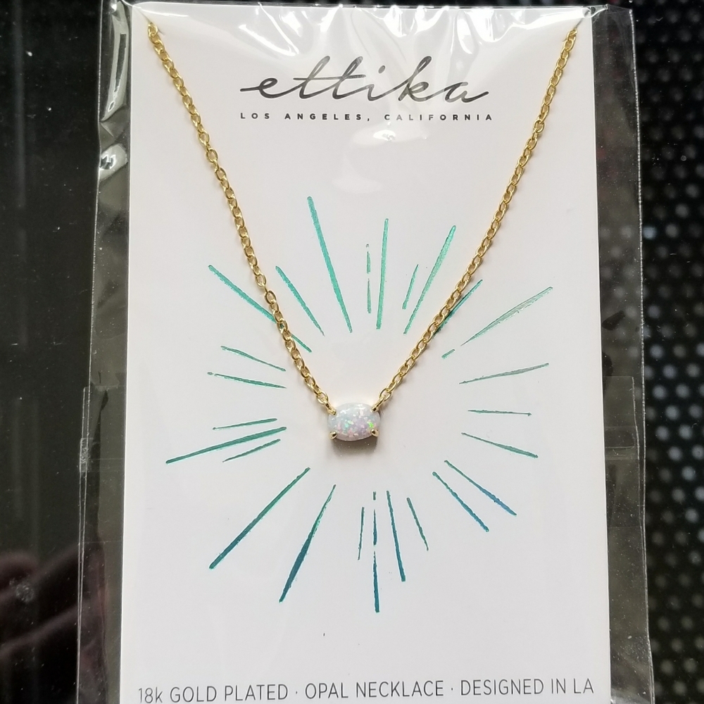 Ettika LA Opal Necklace 18K Gold Plated